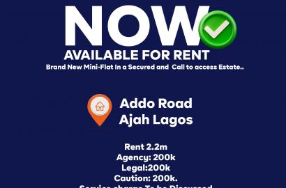 A Mini-flat Available for Rent in a secured and call to access Estare Addo Road Ajah Lagos